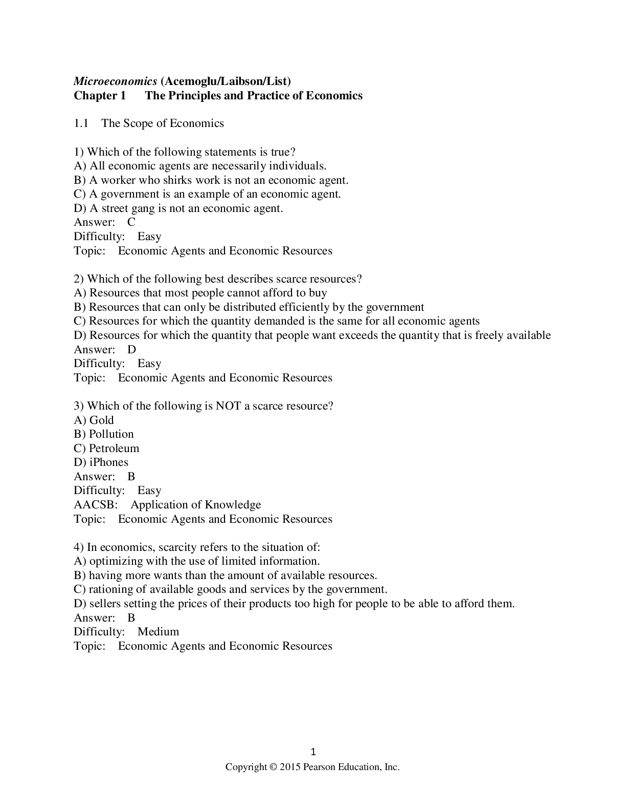 Preview image for Microeconomics Test Bank